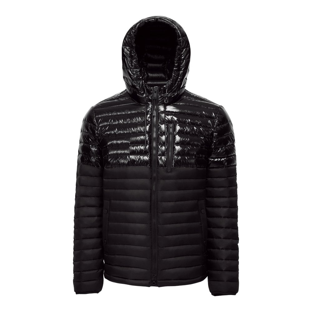 Moose Knuckles Mens Black Quilted Ropper Jacket