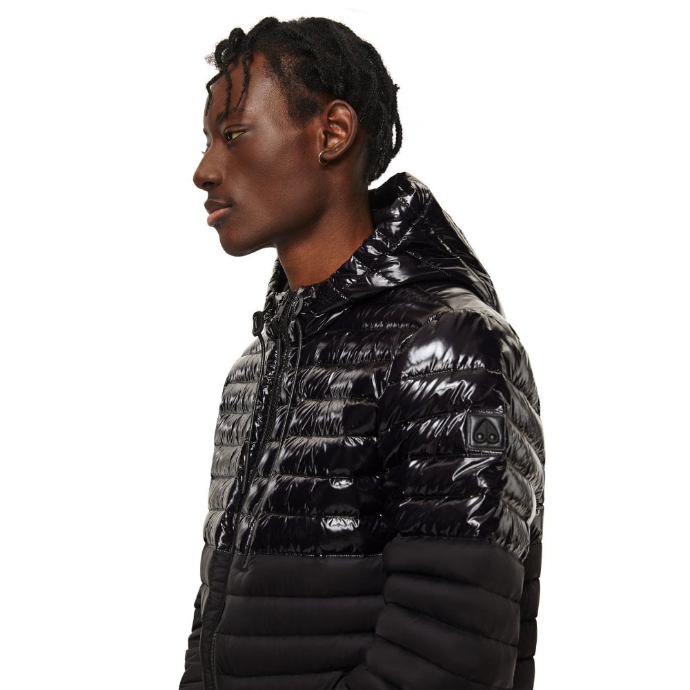 Moose Knuckles Mens Black Quilted Ropper Jacket