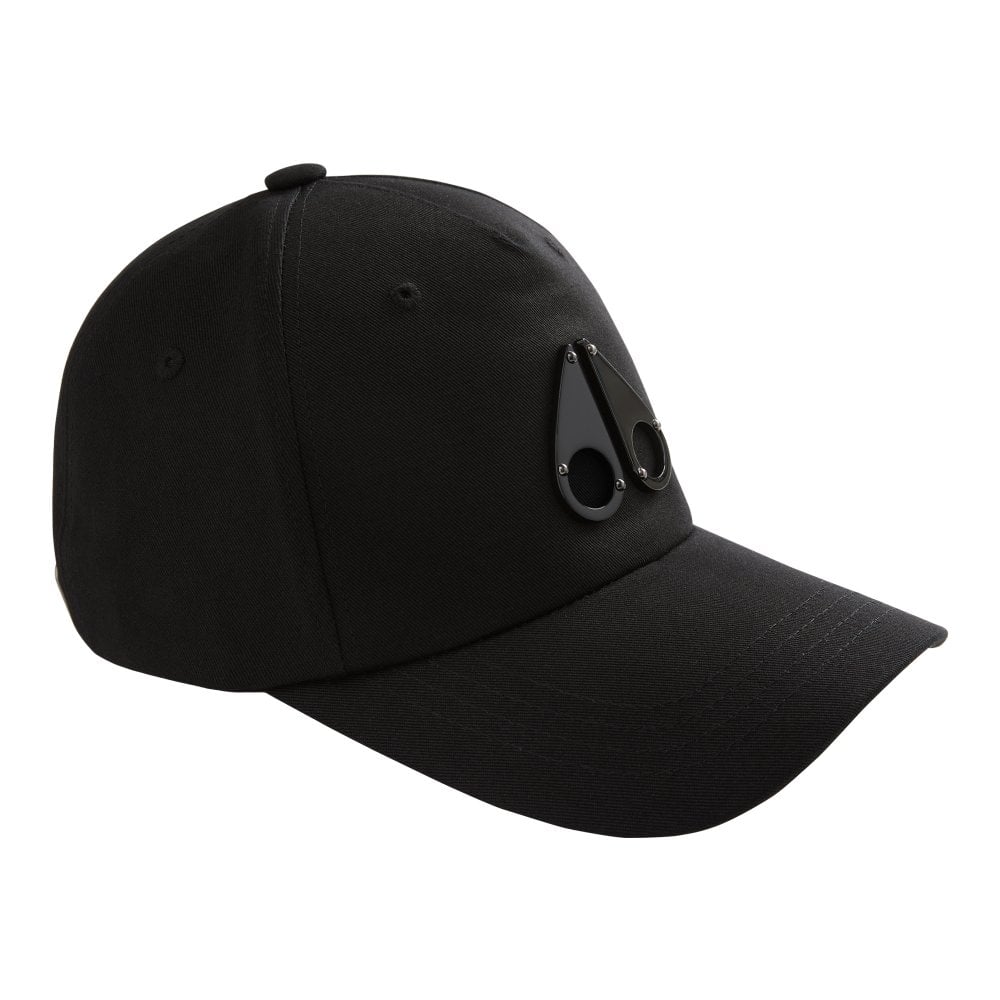 Moose Knuckles Mens Black Logo Icon Cap