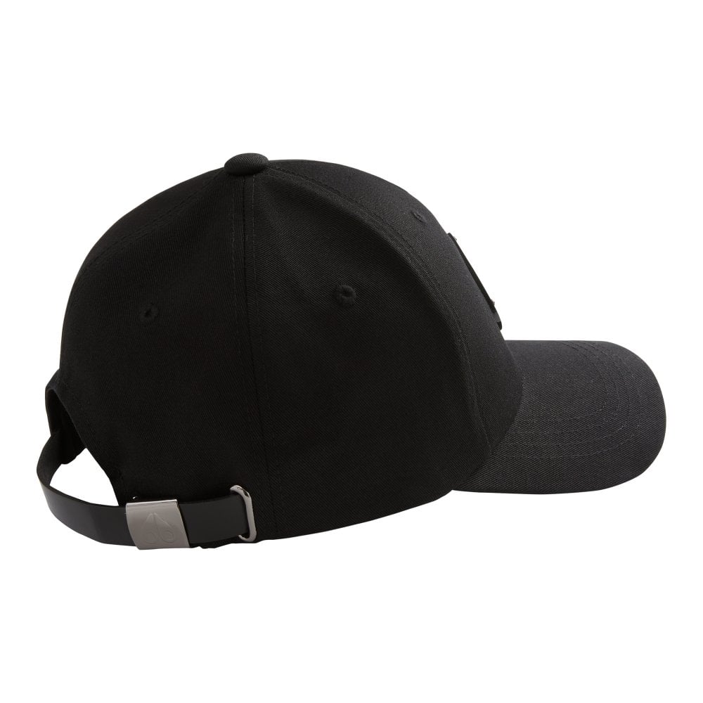 Moose Knuckles Mens Black Logo Icon Cap
