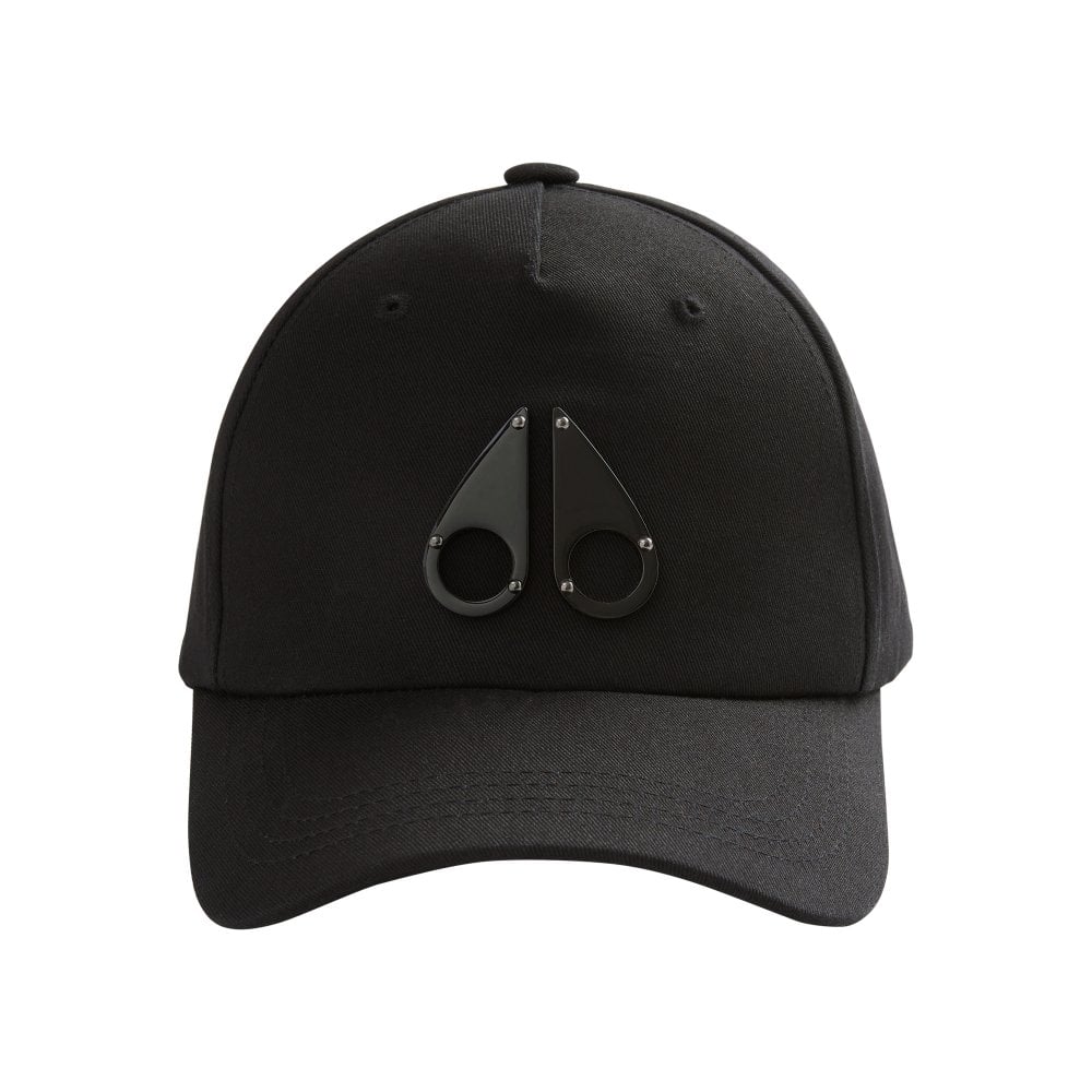 Moose Knuckles Mens Black Logo Icon Cap