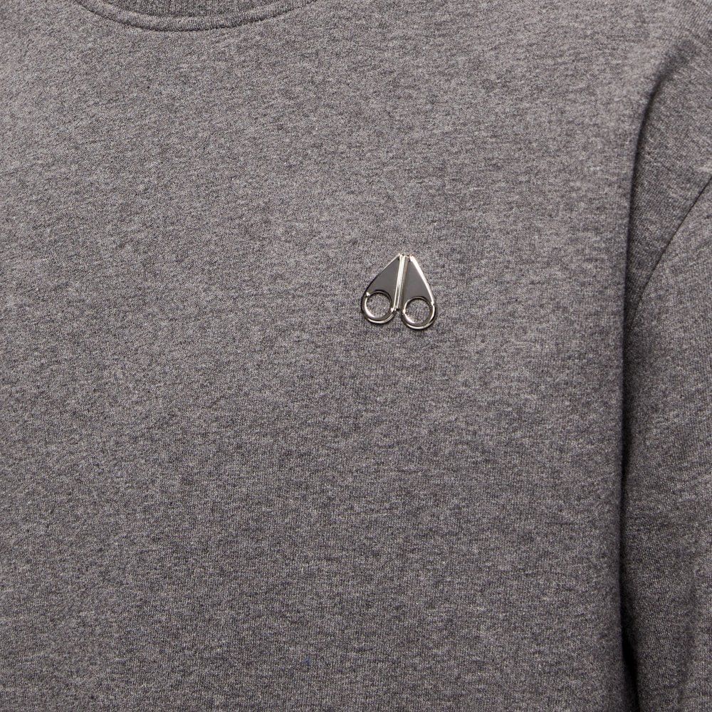Moose Knuckles Mens Charcoal Greyfield Crewneck Sweatshirt