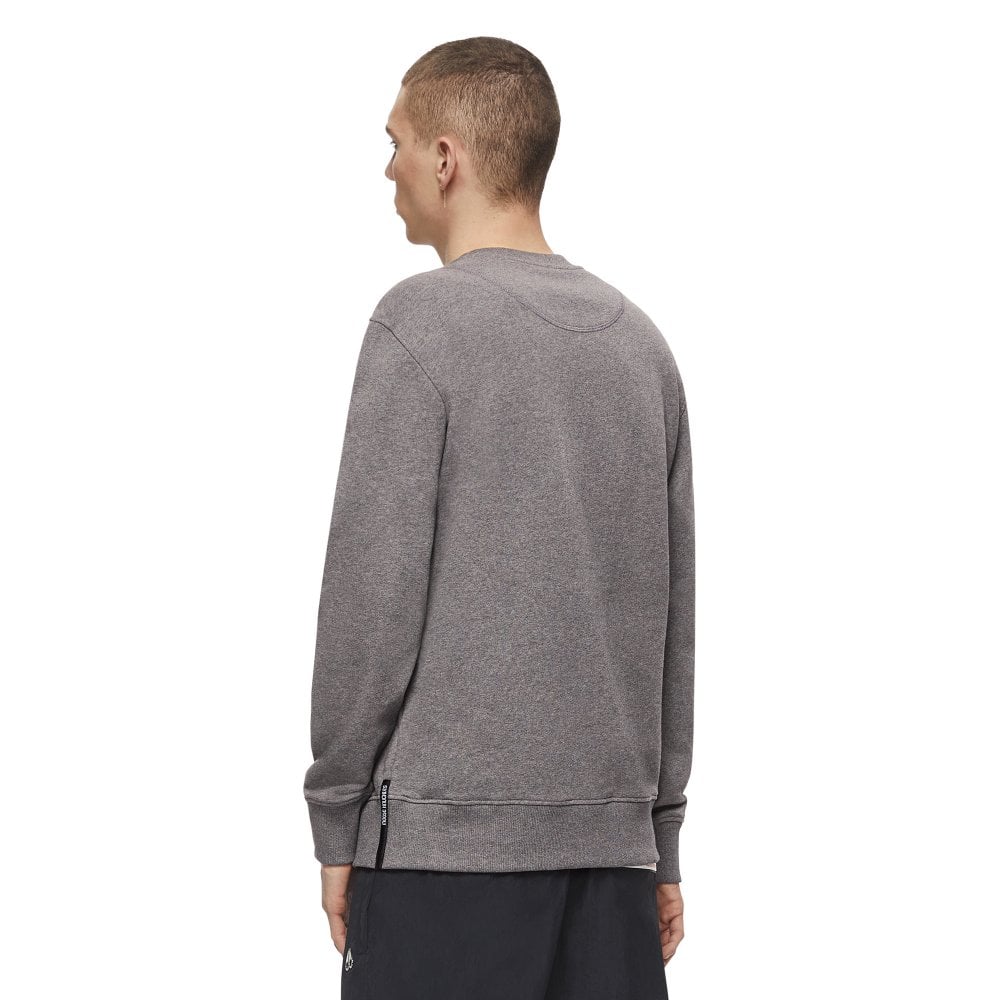 Moose Knuckles Mens Charcoal Greyfield Crewneck Sweatshirt