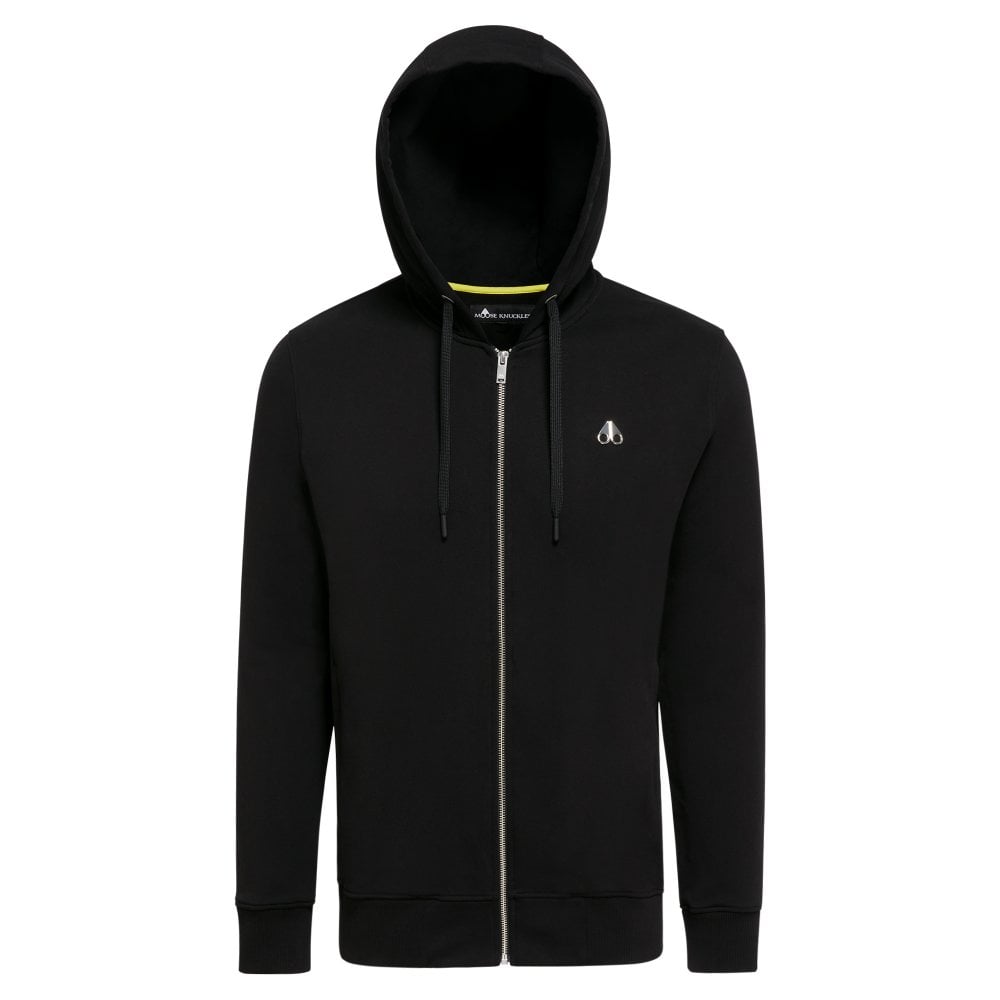 Moose Knuckles Mens Black Magnapop Zip Up Hoodie