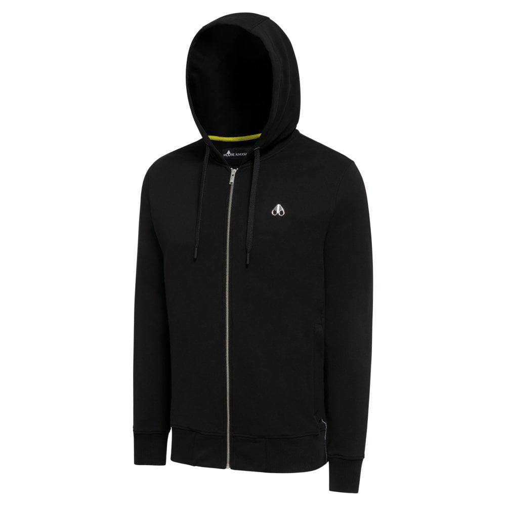 Moose Knuckles Mens Black Magnapop Zip Up Hoodie
