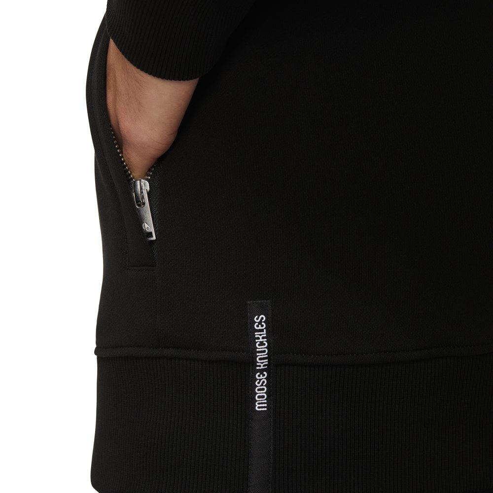Moose Knuckles Mens Black Magnapop Zip Up Hoodie
