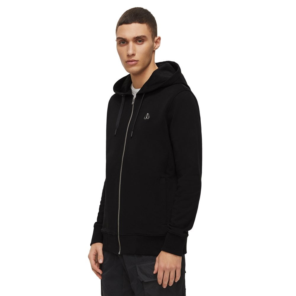 Moose Knuckles Mens Black Magnapop Zip Up Hoodie