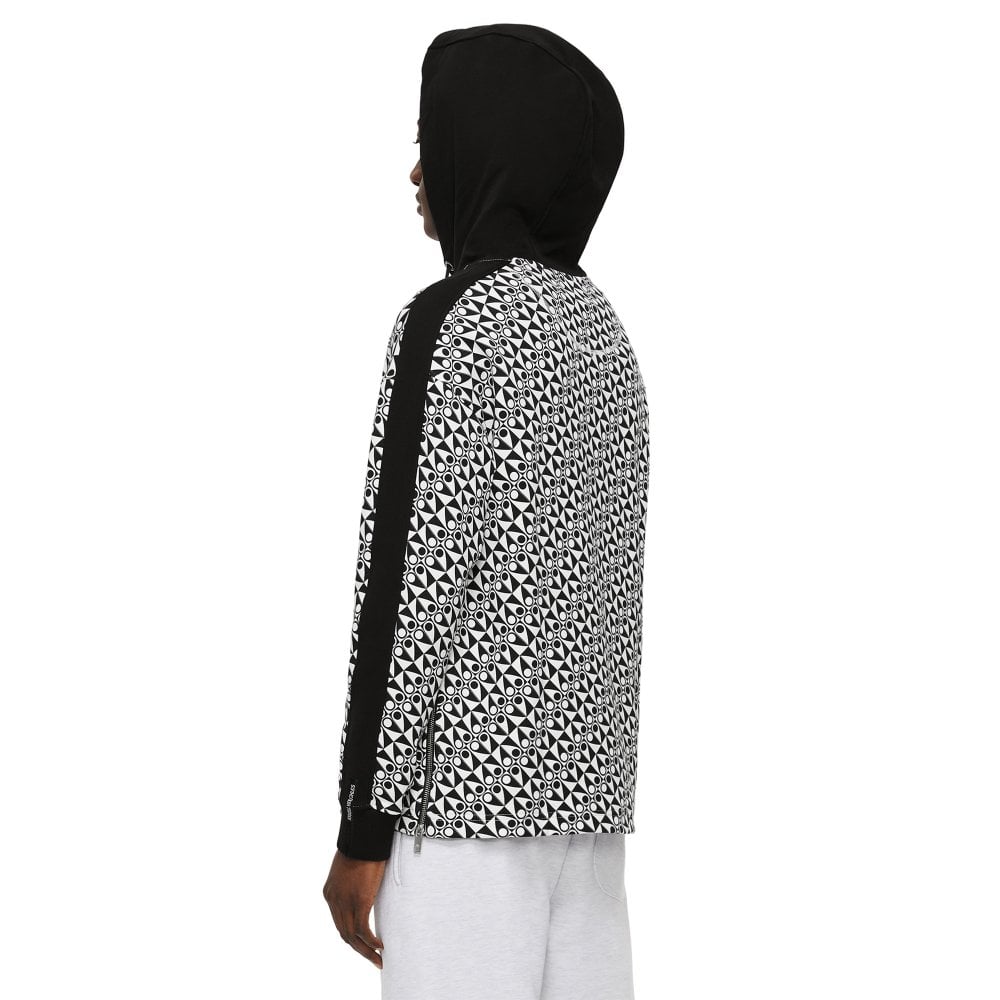 Moose Knuckles Mens Black Checkerboard print Static Pullover Hoodie