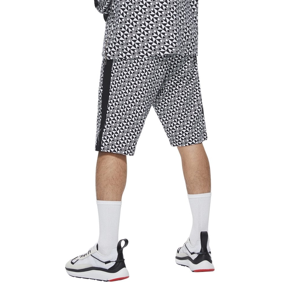 Moose Knuckles Mens Black Checkerboard print Click Shorts
