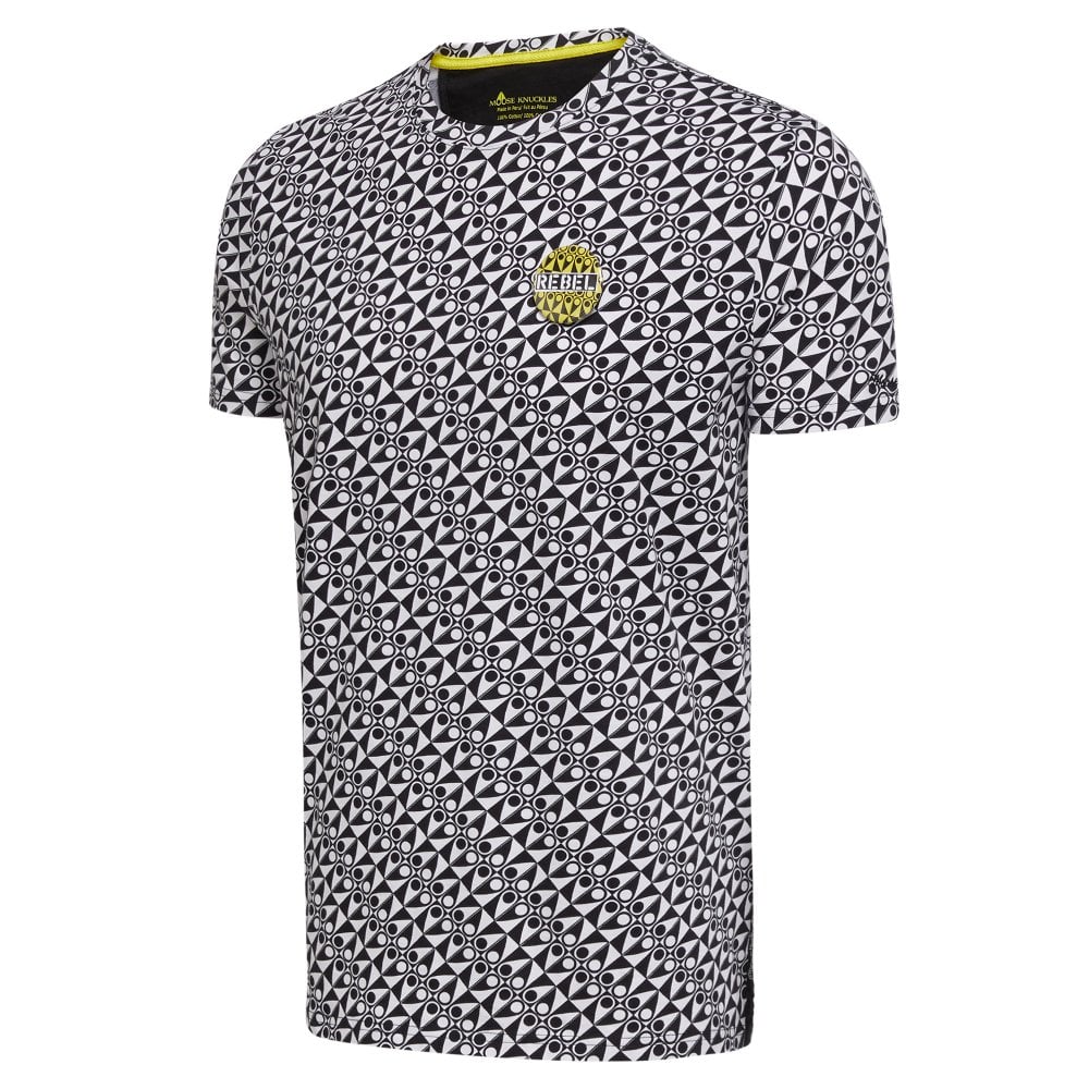 Moose Knuckles Mens Black Checkerboard print Mayday Tee