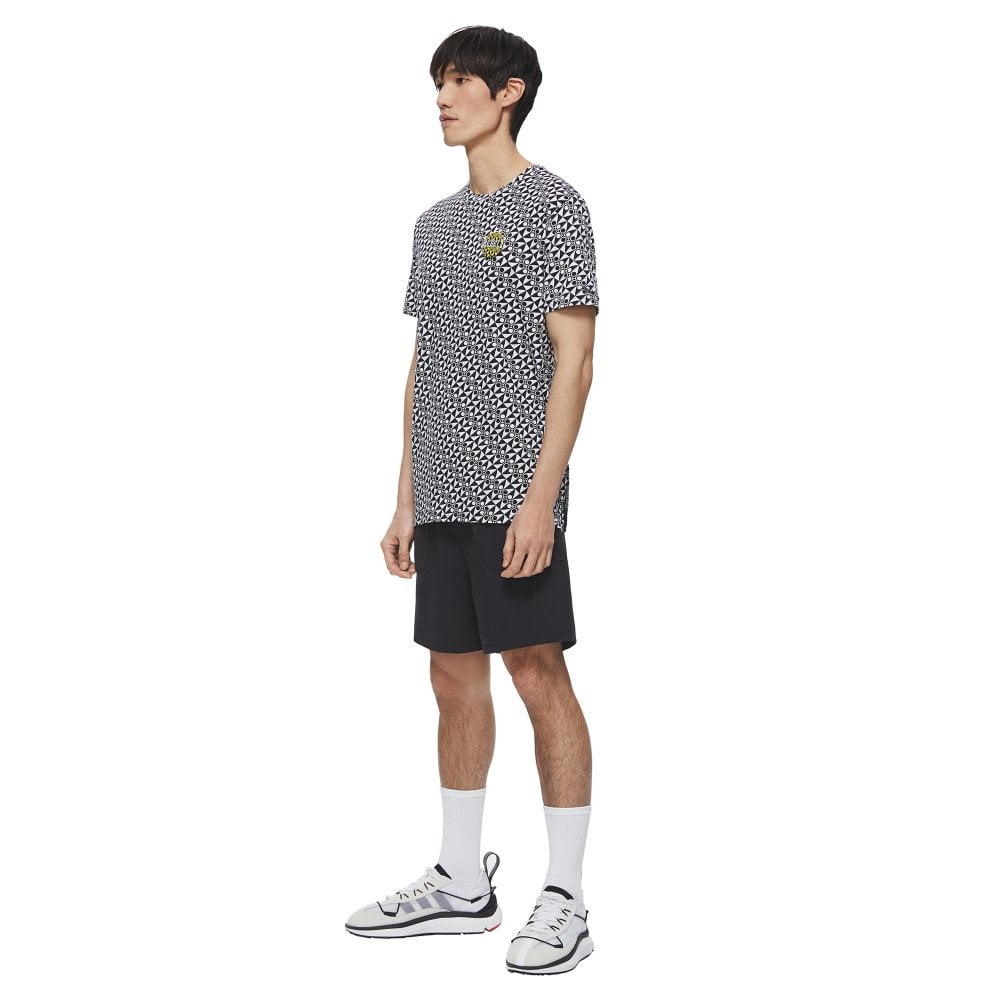 Moose Knuckles Mens Black Checkerboard print Mayday Tee