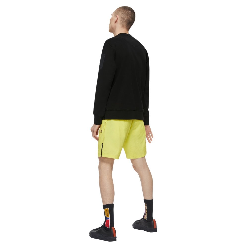 Moose Knuckles Mens Black Mix Media Transit Crewneck Pullover