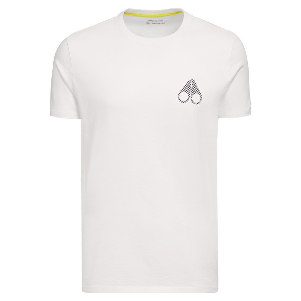 Moose Knuckles Mens White Cassettes Crewneck T-Shirt