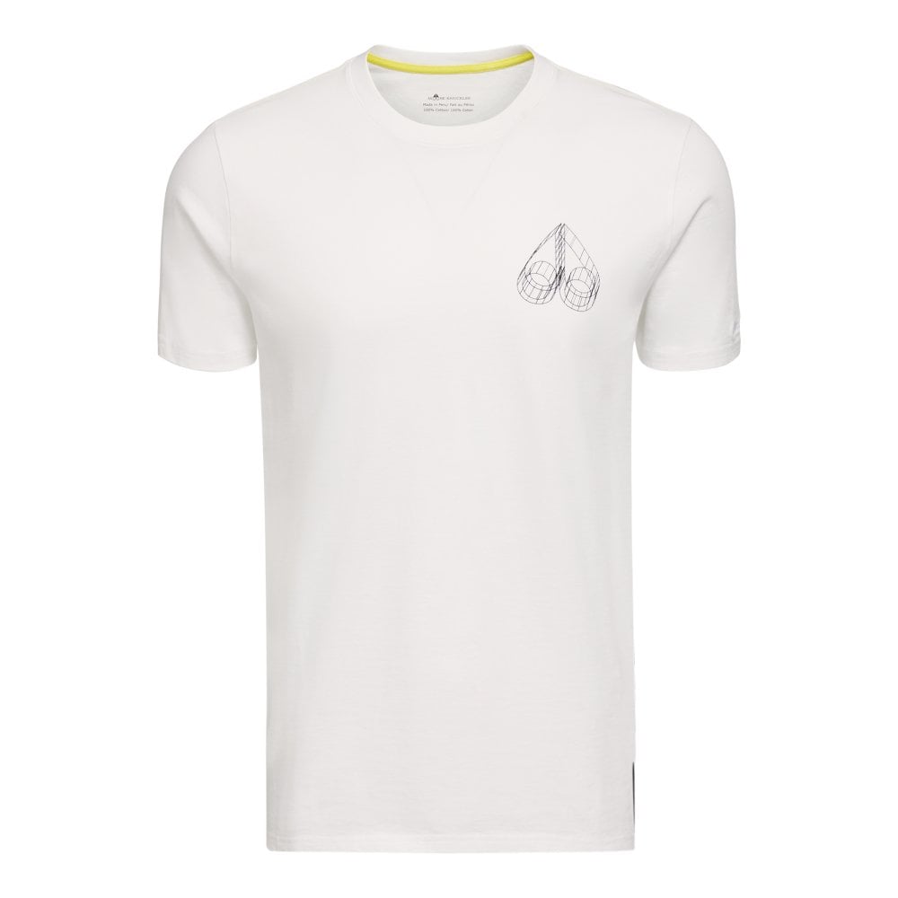 Moose Knuckles Mens White Set It Off Crewneck T-Shirt