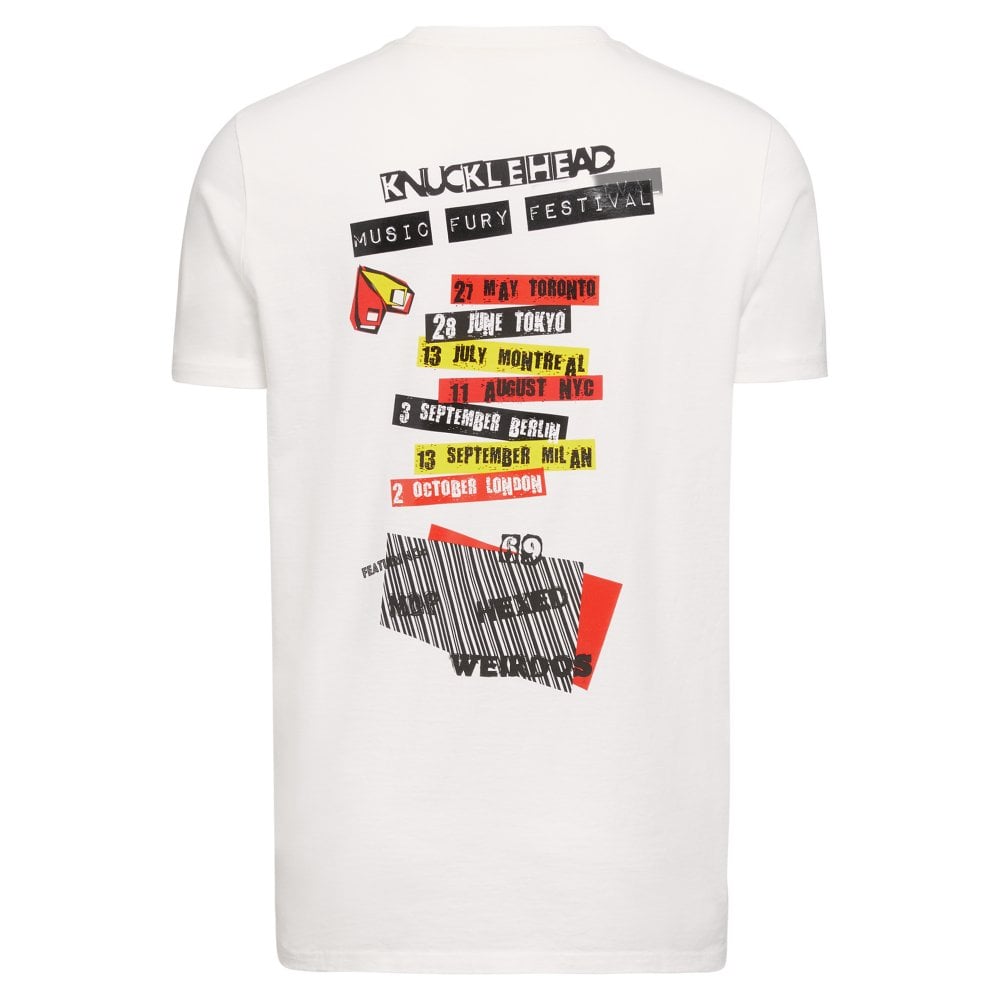 Moose Knuckles Mens White Tonight Crewneck T-Shirt