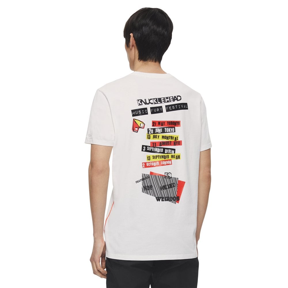 Moose Knuckles Mens White Tonight Crewneck T-Shirt