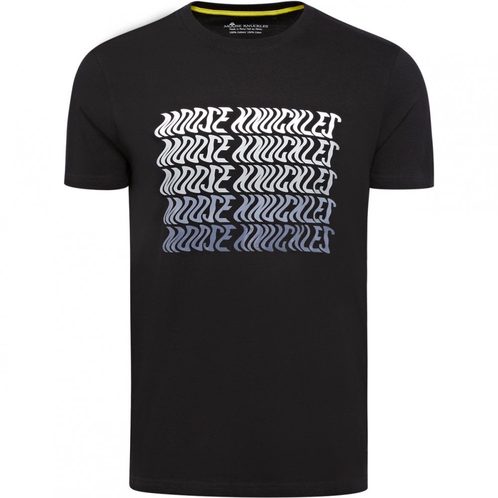 Moose Knuckles Mens Black Drunken Crewneck T-Shirt