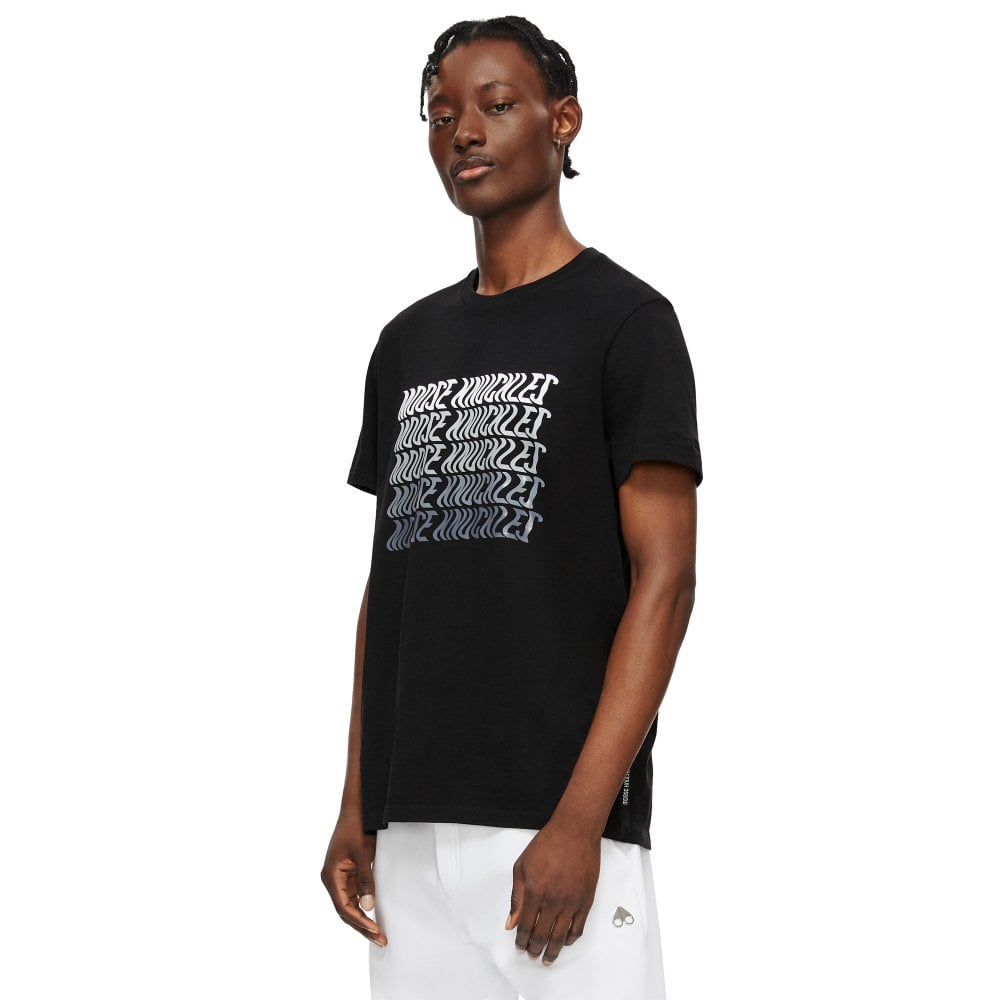 Moose Knuckles Mens Black Drunken Crewneck T-Shirt