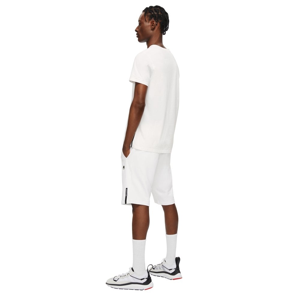 Moose Knuckles Mens White Wireframe 3D Crewneck T-Shirt