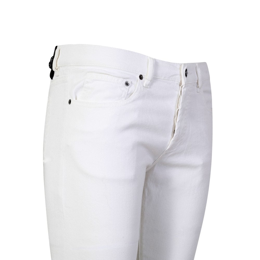Versus Versace Mens Slim Fit Stretch White Jeans