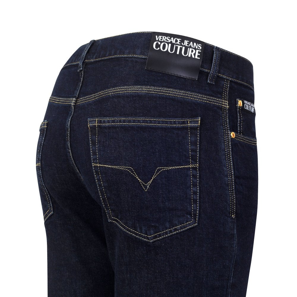 Versace Jeans Couture Mens Dark Indogo New Slim Fit Stretch Jeans