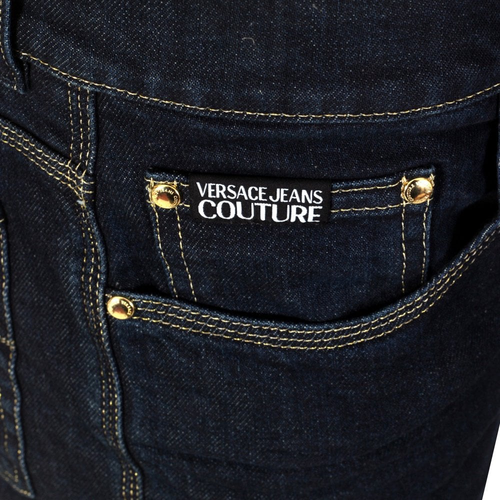 Versace Jeans Couture Mens Dark Indogo New Slim Fit Stretch Jeans