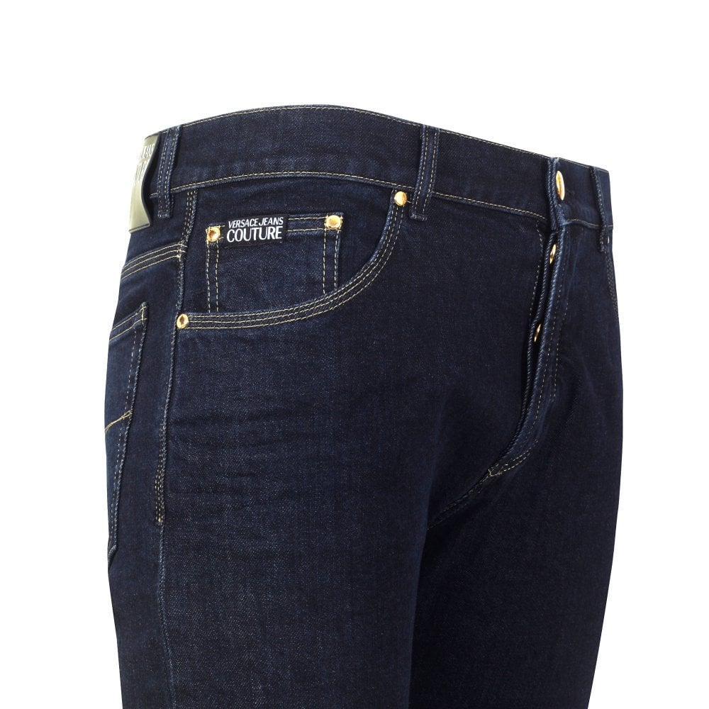 Versace Jeans Couture Mens Dark Indogo New Slim Fit Stretch Jeans