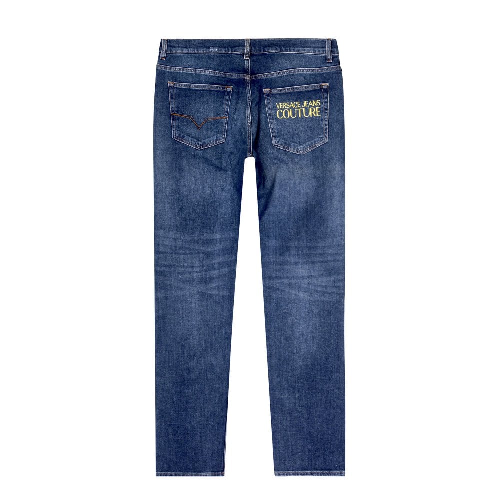 Versace Jeans Couture Mens Blue New Slim Fit Stretch Jeans