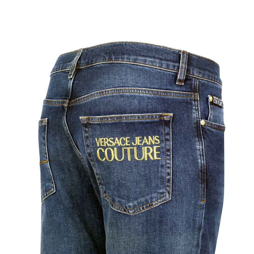 Versace Jeans Couture Mens Blue New Slim Fit Stretch Jeans