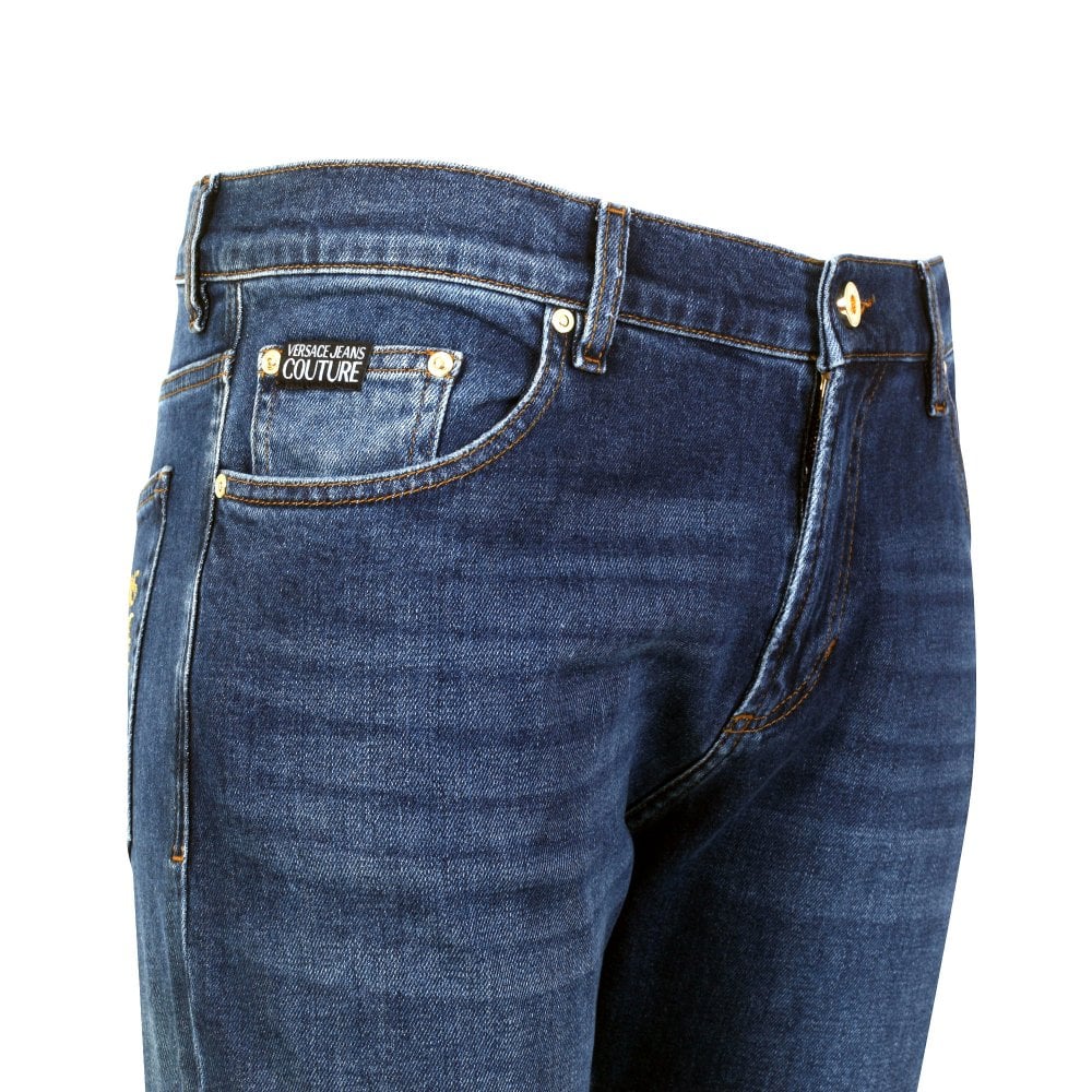 Versace Jeans Couture Mens Blue New Slim Fit Stretch Jeans