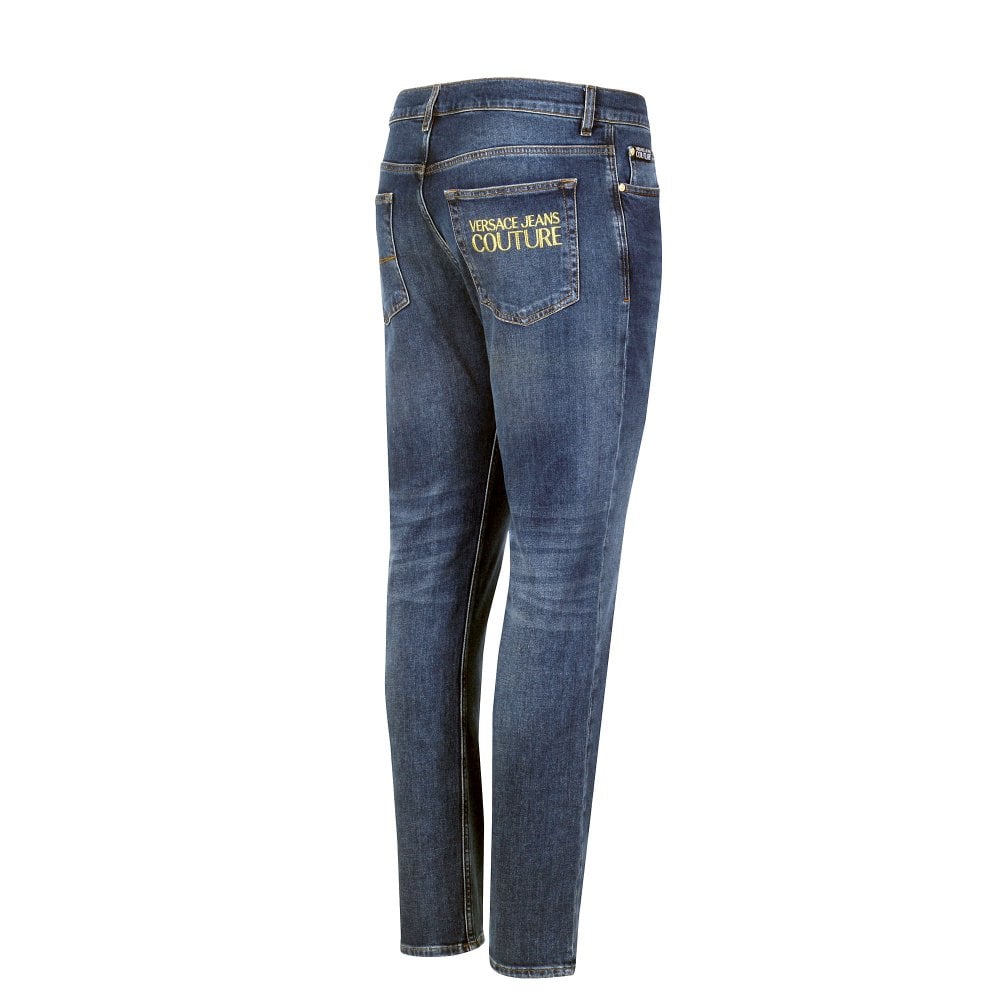 Versace Jeans Couture Mens Blue New Slim Fit Stretch Jeans