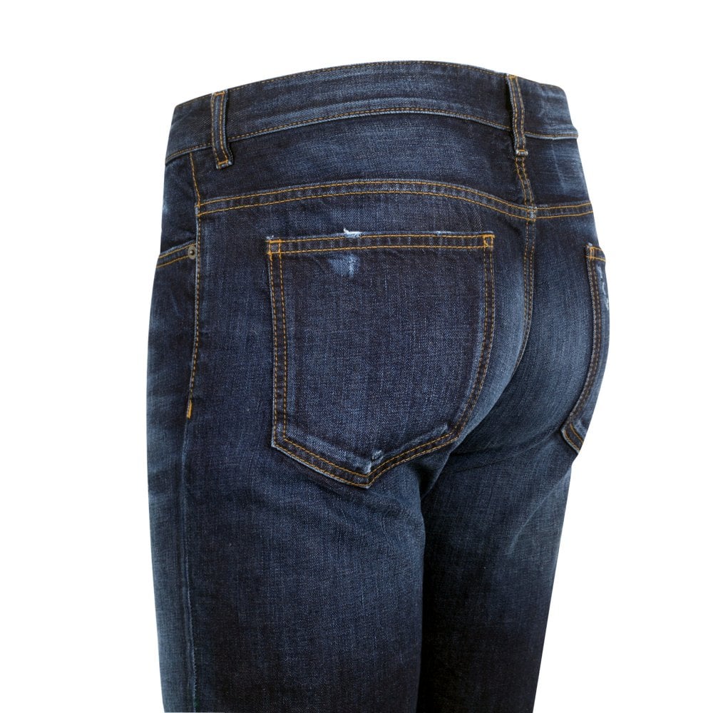 Love Moschino Mens Regular Slim Fit Dark Denim Jeans