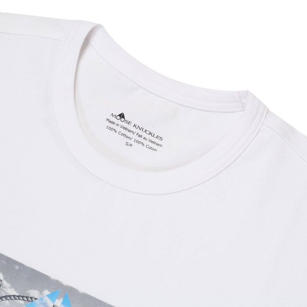 Moose Knuckles Mens White Prairie T Shirt
