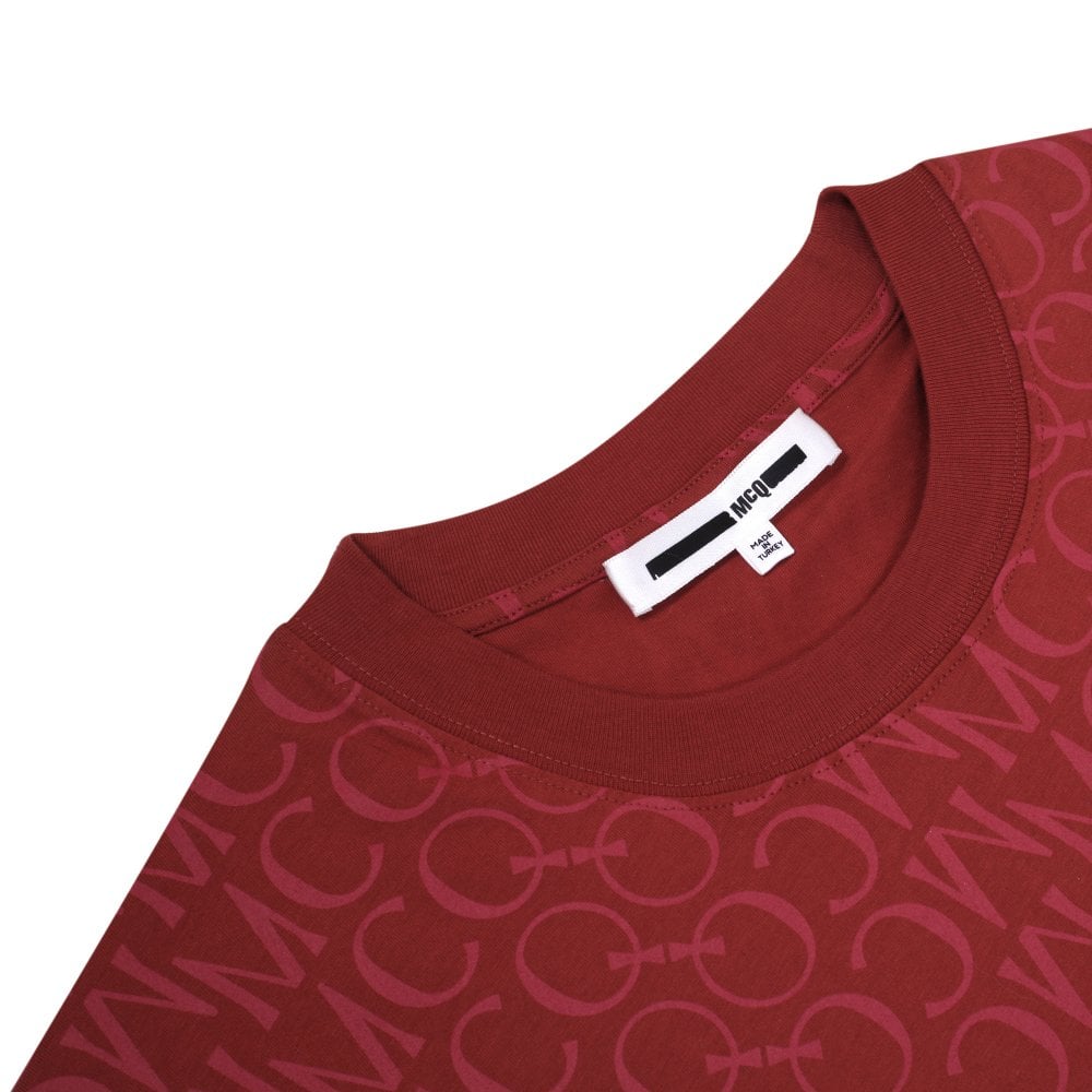 Mens Jacquard Logo Rust T Shirt