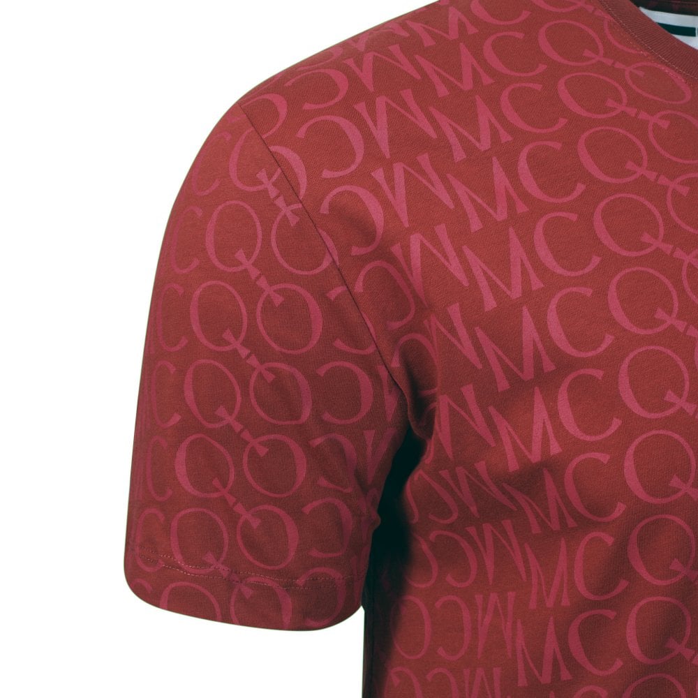 Mens Jacquard Logo Rust T Shirt