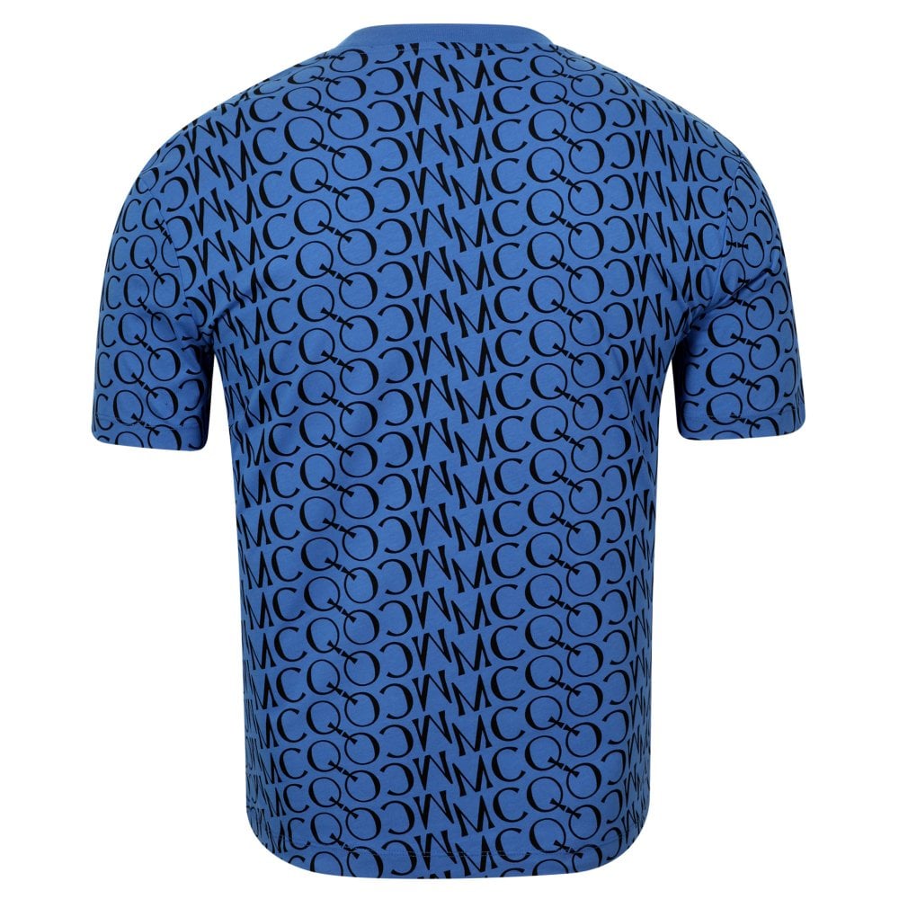 Mens Jacquard Logo Wire Blue T Shirt
