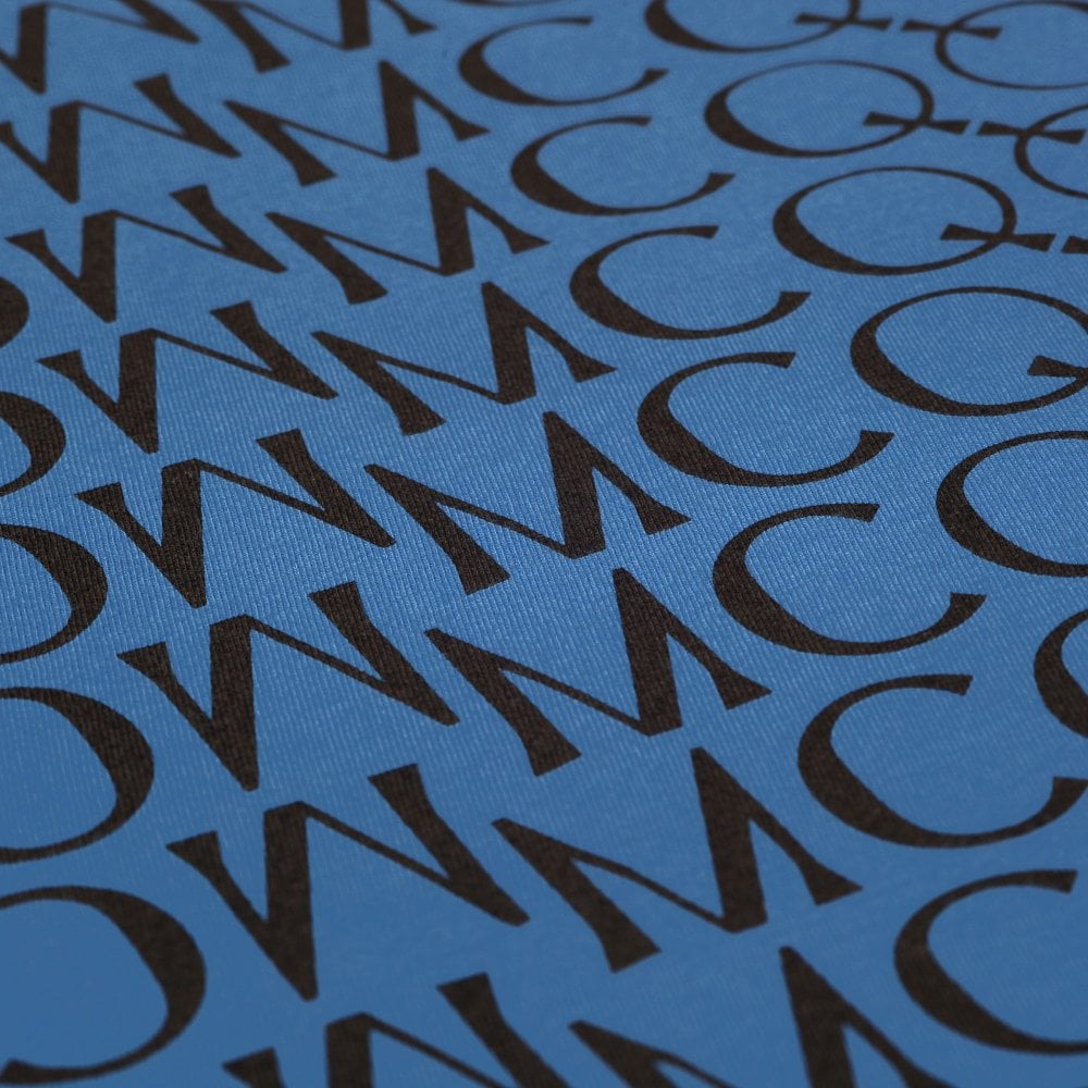 Mens Jacquard Logo Wire Blue T Shirt