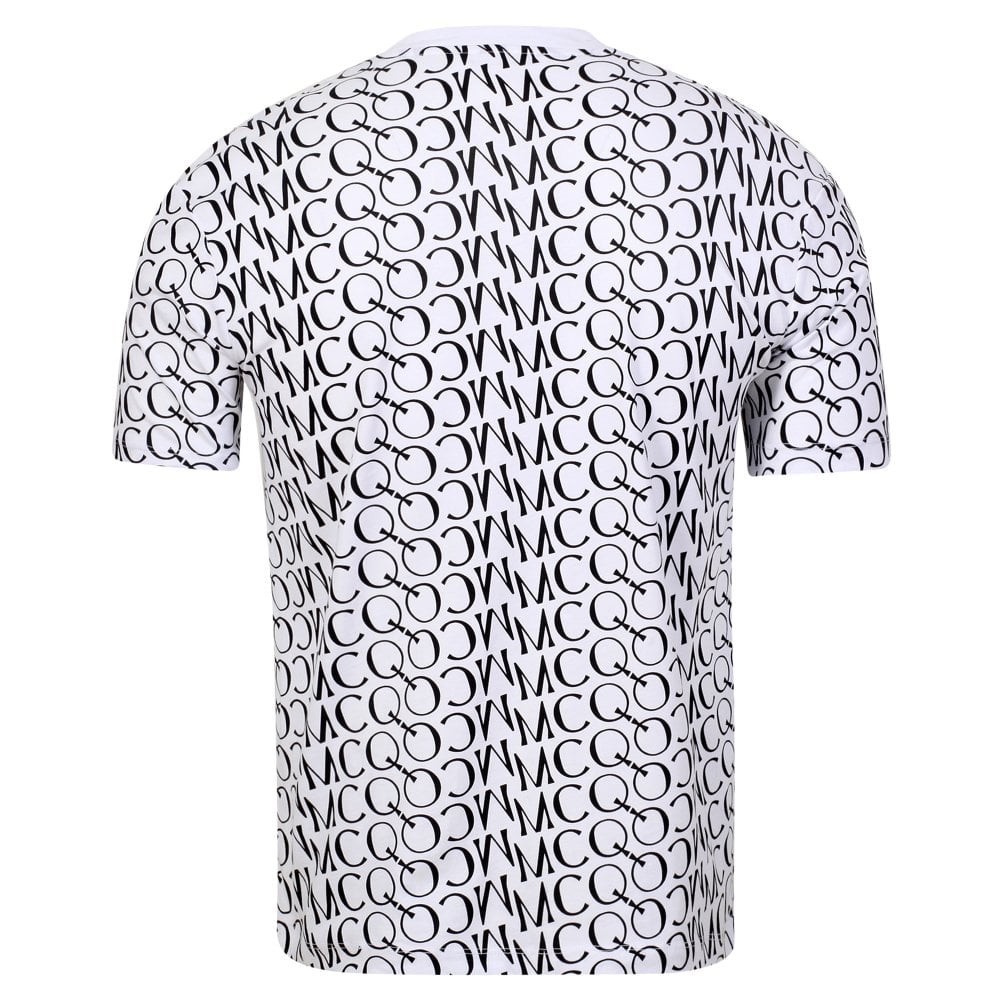 Mens Jacquard Logo White T Shirt