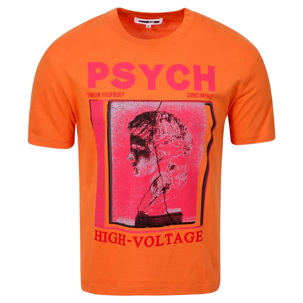 Mens Psych High Voltage Burnt Orange T Shirt