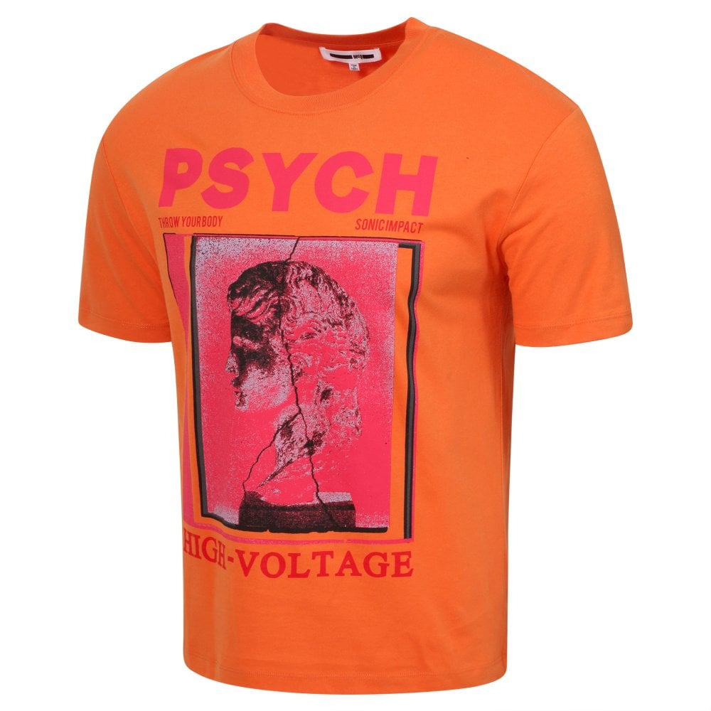 Mens Psych High Voltage Burnt Orange T Shirt