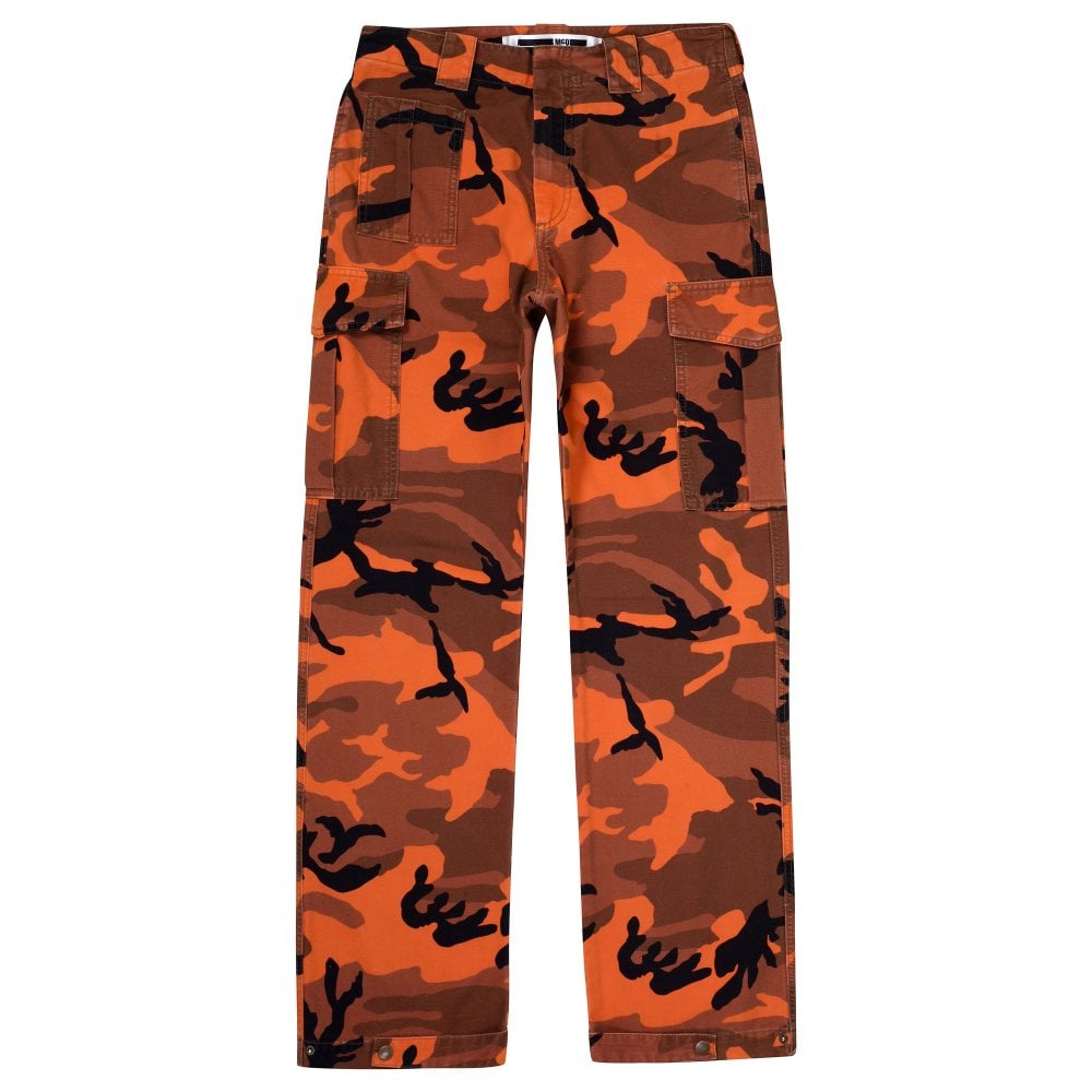 Mens Orange Camo Pants