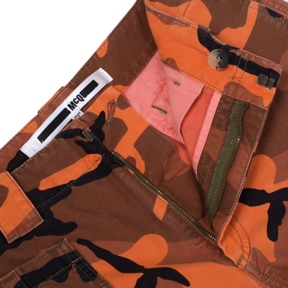 Mens Orange Camo Pants
