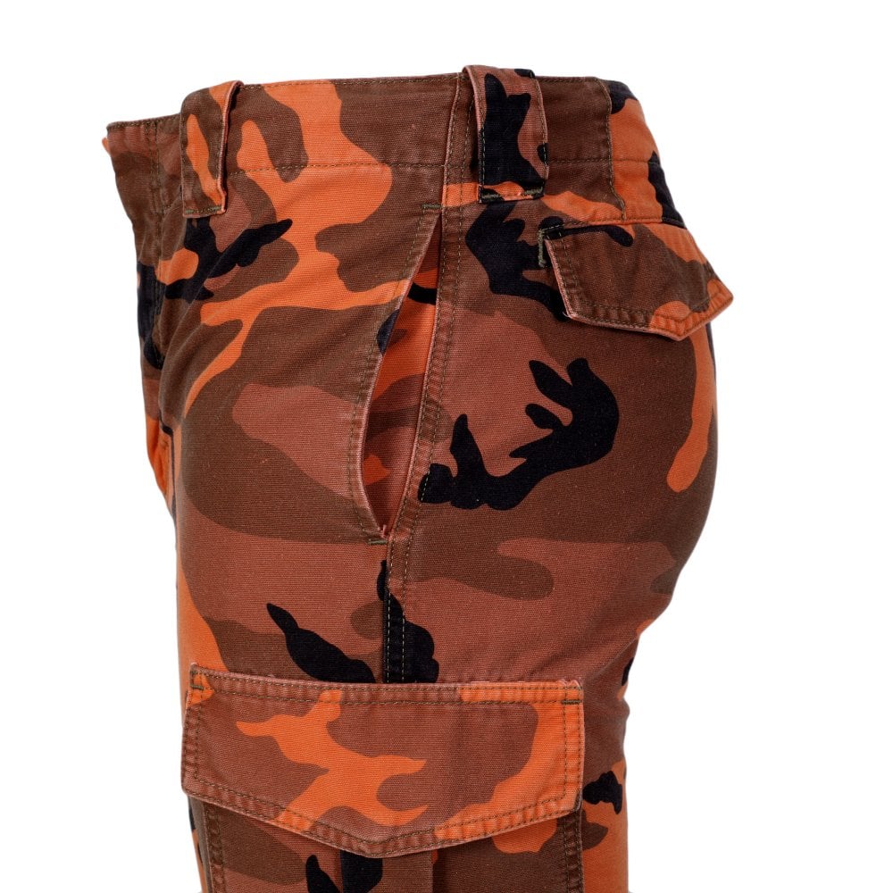 Mens Orange Camo Pants
