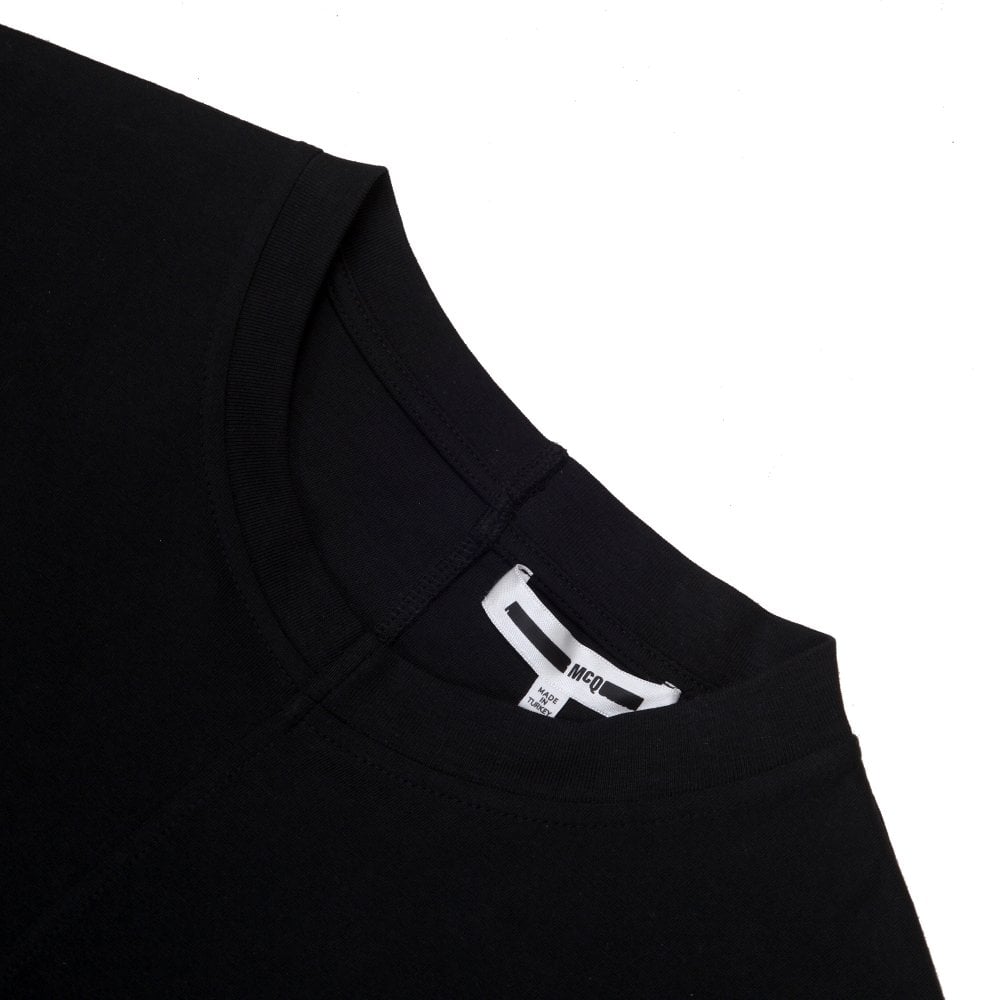 Mens Upcycled Patch Black T Shirt