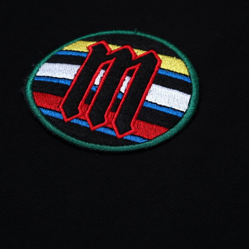 Mens Upcycled Patch Black T Shirt