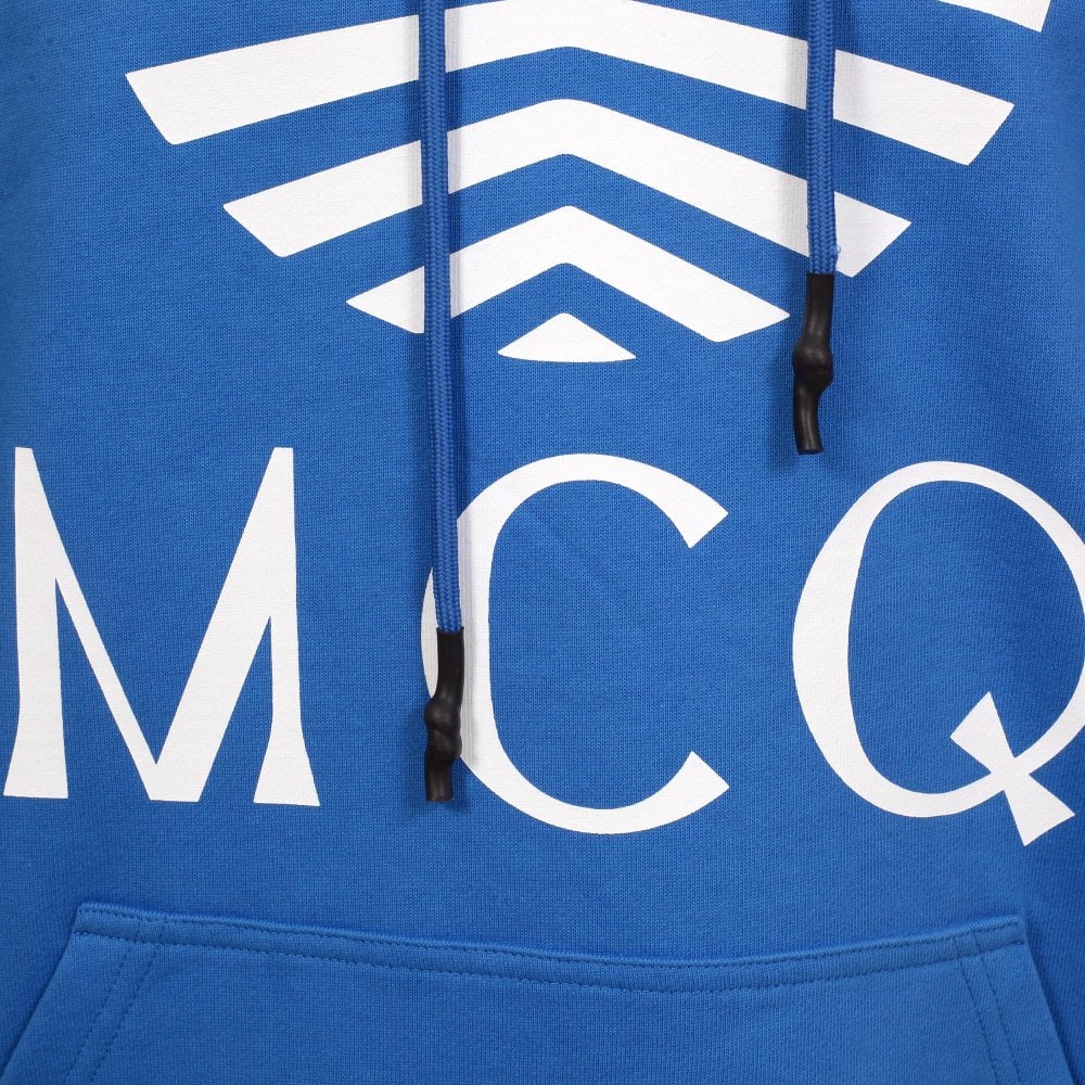 Mens Wire Blue Logo Hoody