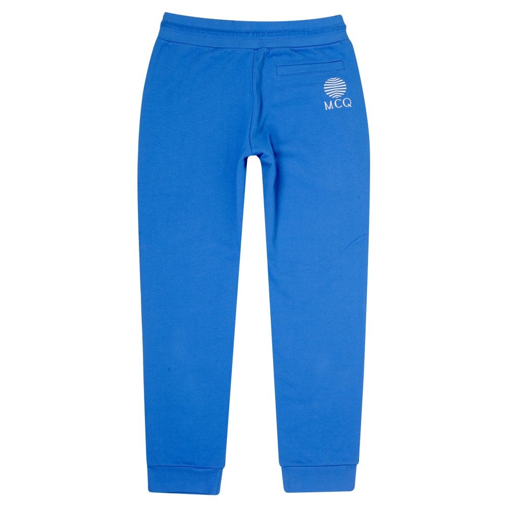 Wire Blue Mens Embroidered Logo Track Bottoms