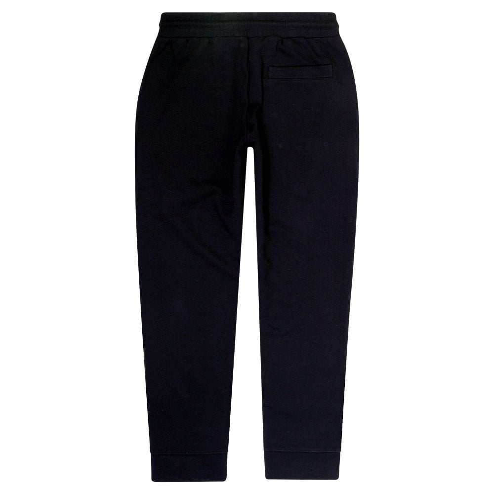 Black Mens Rib Sweat Pant Track Bottoms