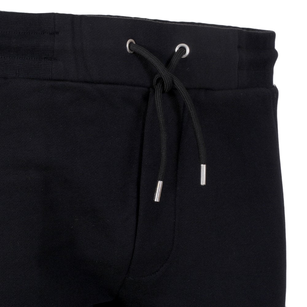 Black Mens Rib Sweat Pant Track Bottoms