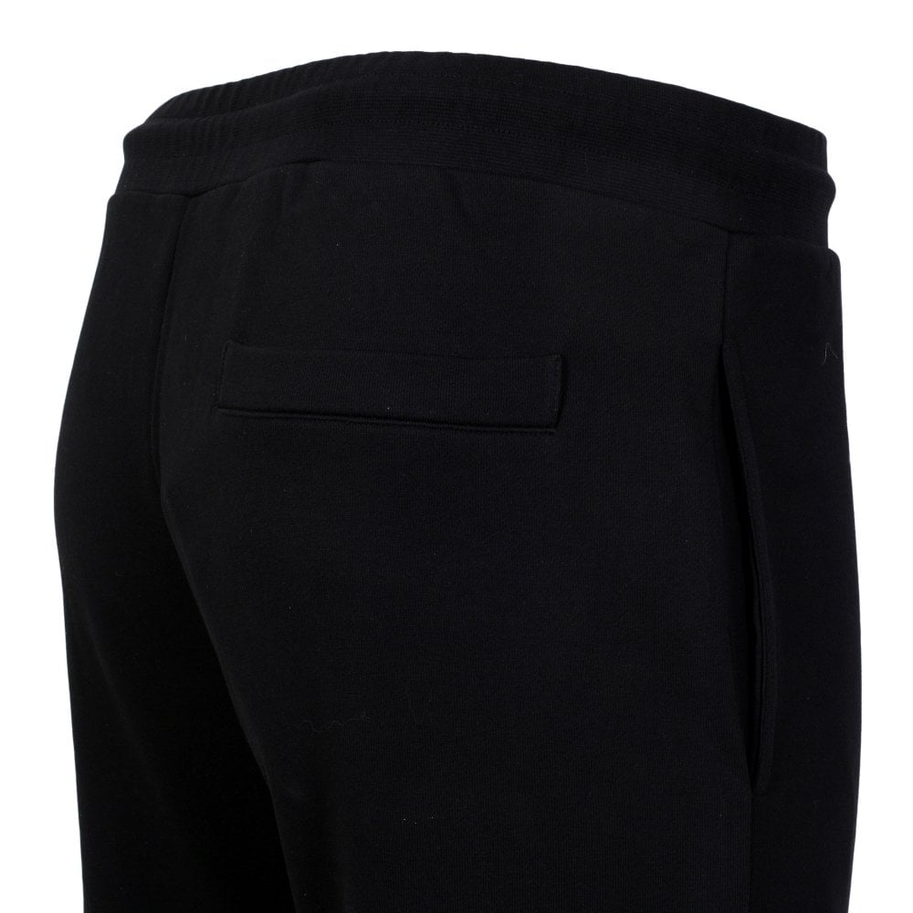 Black Mens Rib Sweat Pant Track Bottoms